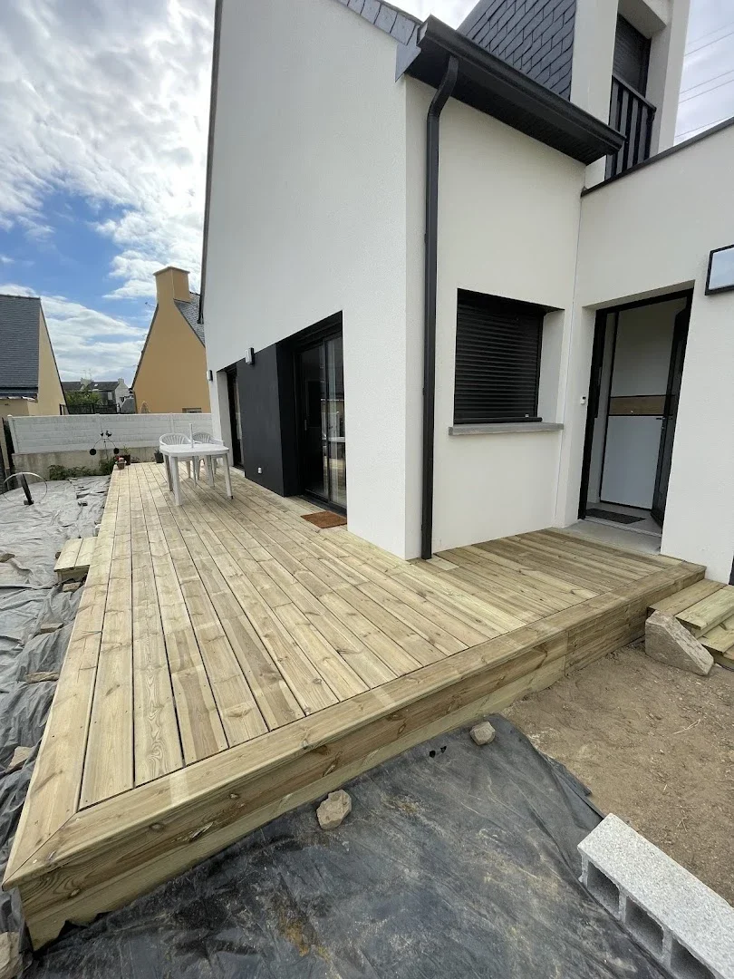Terrasse bois maison neuve